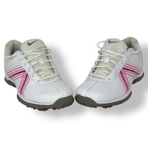 Nike Delight Golf Shoes Women's 7.5 Sneakers White Lace-Up Athletic 549583-103